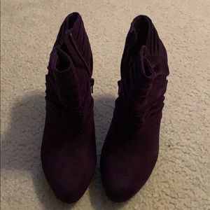 Purple heel booties $15 OBO